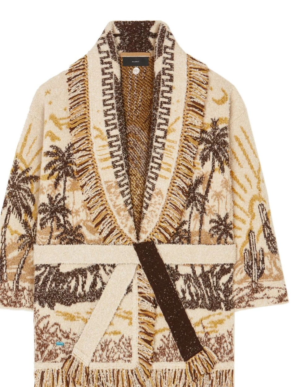 cardigan fringed-edge Alanui Women patterned-jacquard 0821